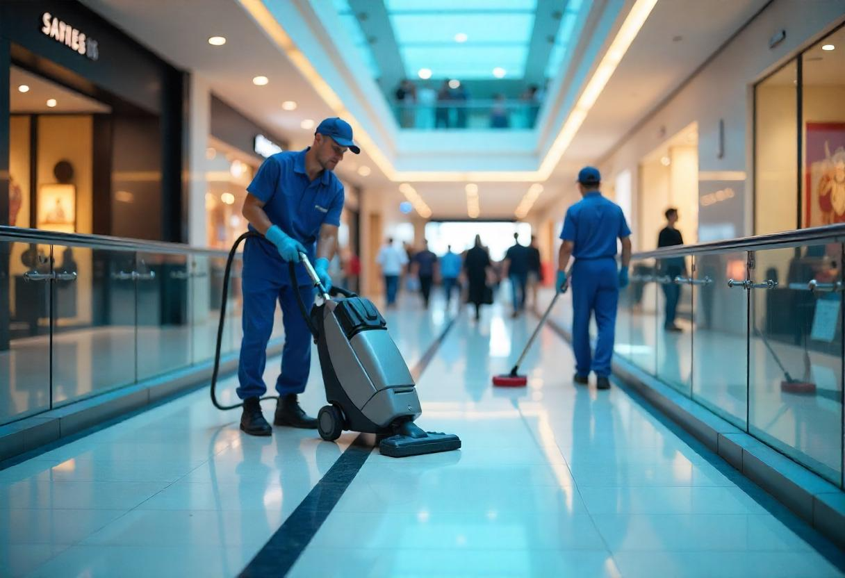 Limpieza de centros comerciales de Servilimpsa